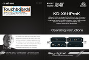 Key Digital KD-X611ProK Operating Instructions Manual