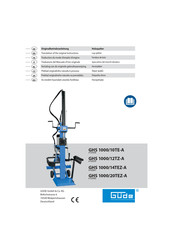 GÜDE GHS 1000/20TEZ-A Translation Of The Original Instructions