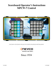 Nevco MPCW-7 Control Operator Instructions Manual