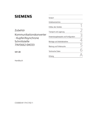 Siemens SIPROTEC 7XV5662-0AC03 Manual