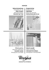 Whirlpool ACM 223 Instructions For Use Manual
