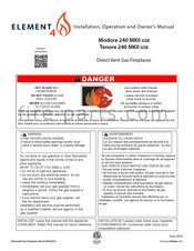 Element4 Modore 240 MKII GSB Installation, Operation And Owner's Manual