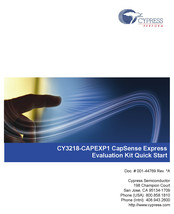 Cypress CAPSENSE EXPRESS CY3218-CAPEXP1 Quick Start Manual