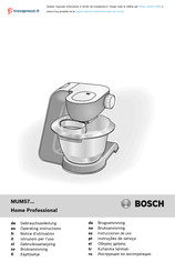 Bosch Home Professional MUM57 Series Instructions Manual