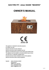 dobar MADERO 35440E Owner's Manual
