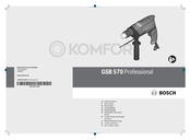 Bosch KOMFORT Professional GSB 570 Original Instructions Manual