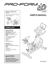 Proform tour de top france cbc manual
