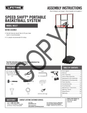 Lifetime SPEED SHIFT 90227 Assembly Instructions Manual