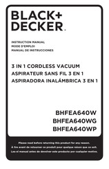Black & Decker BHFEA640W Instruction Manual