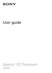 Sony Xperia XZ Premium User Manual