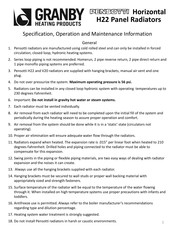 Granby PENSOTTI H22 Operation & Maintenance Information