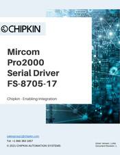 Chipkin Mircom PRO2000 FS-8705-17 Instruction Manual