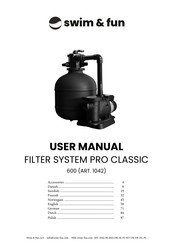Swim & Fun PRO CLASSIC 600 User Manual