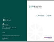 Bioness bioventus StimRouter Neuromodulation System Clinicians Manual