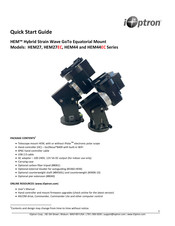 iOptron HEM44EC Quick Start Manual