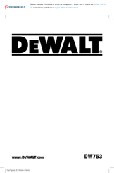 DeWalt DW753 Instructions Manual