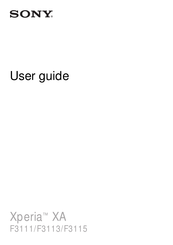 Sony F3115 User Manual