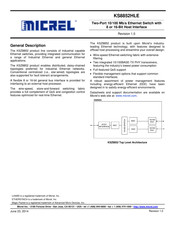 Micrel KS8852HLE Manual
