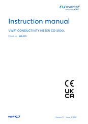 Vwr avantor CO-2500L Instruction Manual