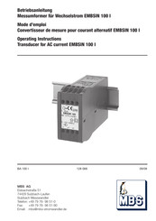 MBS EMBSIN 100 I Operating Instructions Manual