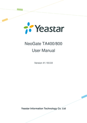 Yeastar Technology NeoGate TA400 User Manual