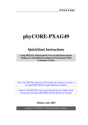 Phytec phyCORE-PXAG49 Quick Start Instructions