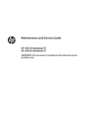 HP 340 G5 Maintenance And Service Manual