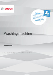 Bosch WAW24420GR Instruction Manual And Installation Instructions