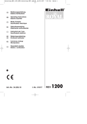 Einhell Royal 34.205.10 Operating Instructions Manual