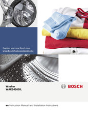 Bosch WAK24265IL Instruction Manual And Installation Instructions