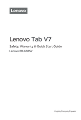 Lenovo PB-6505Y Safety, Warranty & Quick Start Manual