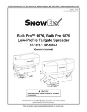 Trynex International SnowEx Bulk Pro 1575 Owner's Manual