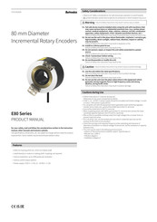 Autonics E80 Series Product Manual