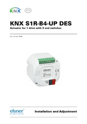 elsner elektronik KNX S1R-B4-UP DES Installation And Adjustment