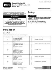 Toro 08720 Installation Instructions Manual