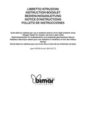 Bimar BW-627C Instruction Booklet