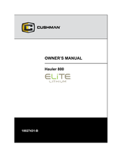 Cushman HAULER 800 ELiTE 2022 Owner's Manual