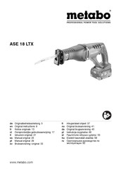 Metabo 02269000 Original Instructions Manual