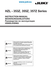 JUKI HZL-353ZR-A Instruction Manual
