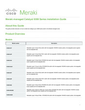 Cisco MERAKI Catalyst C9300-24P Installation Manual