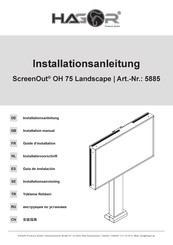 HAGOR ScreenOut OH 75 Landscape Installation Manual