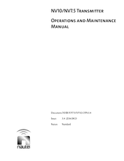 Nautel NV7.5 Operation And Maintenance Manual