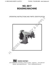 Roper Whitney 0617 Operating Instructions And Parts Identification