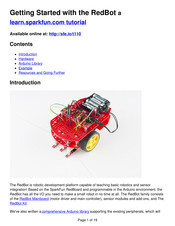 Sparkfun Electronics RedBot Getting Started
