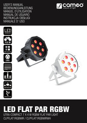 Cameo LED FLAT PAR RGBW User Manual