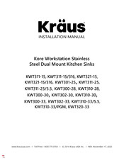 Kraus Kore KWT311-15/316 Installation Manual