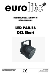 EuroLite LED PAR-56 QCL Short User Manual