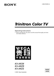 Sony Trinitron KV-AR25 Operating Instructions Manual