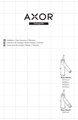 Hans Grohe Axor Starck 10123 1 Series User Instructions