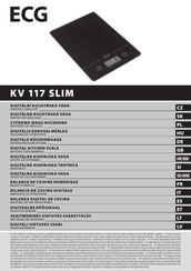 Ecg KV 117 SLIM Instruction Manual